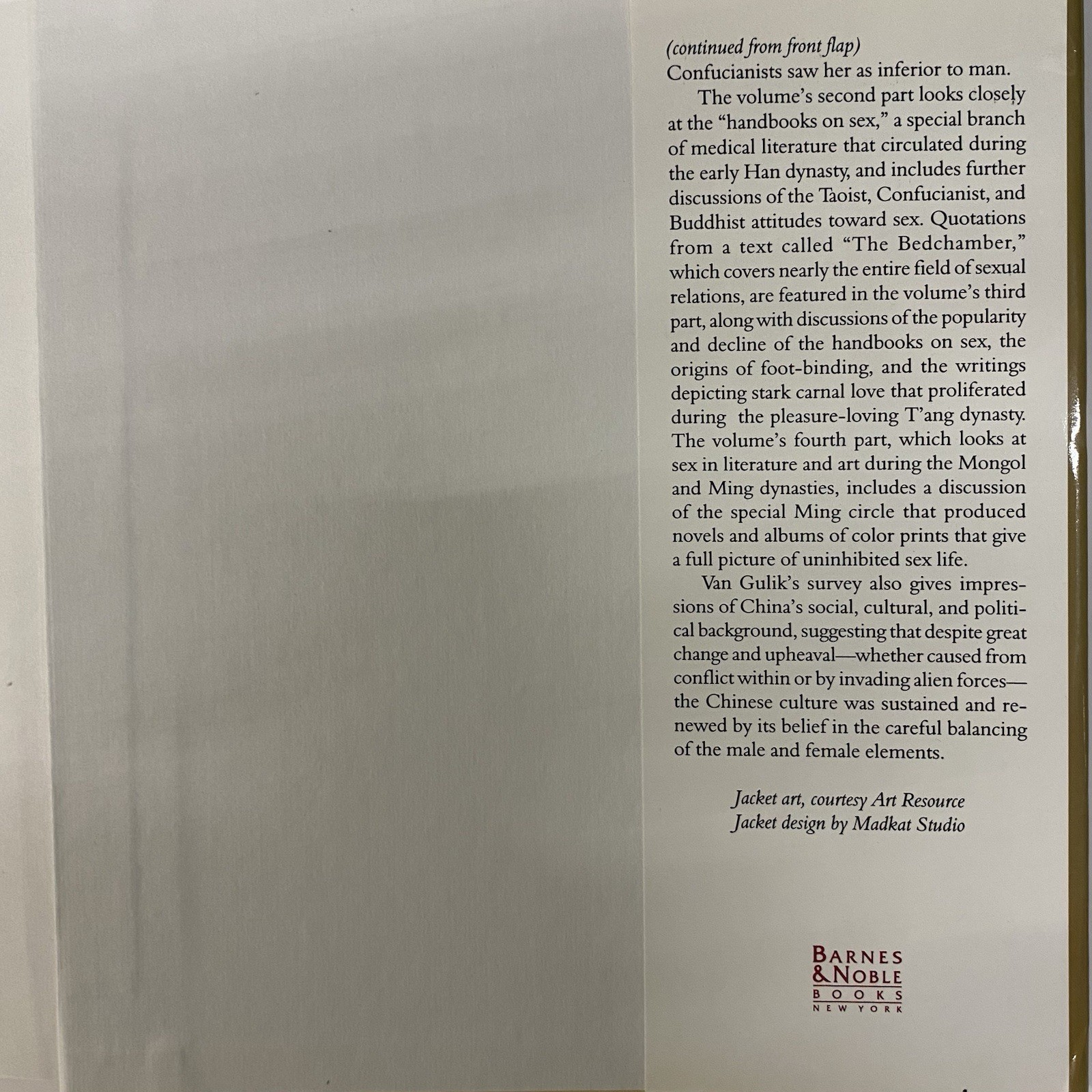 Sexual Life in Ancient China; R.H. Van Gulik 1996 – Hardcover (Damaged Cover)