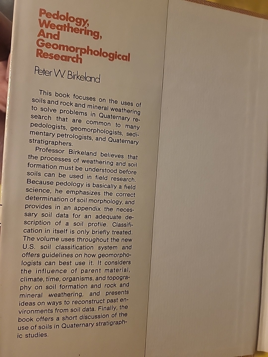 Pedology Weathering And Geomorphological Research