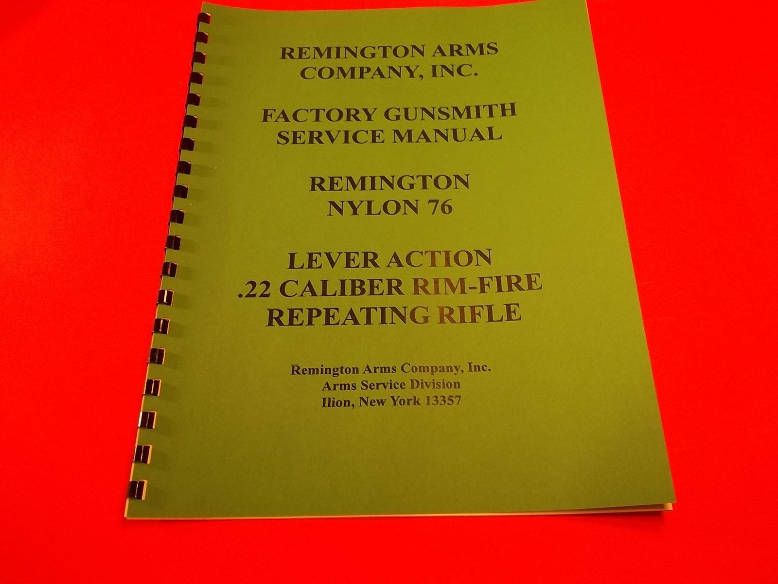 DETAILED GUNSMITH MANUAL FOR REMINGTON NYLON 76 RIFLE, 14 pages of information