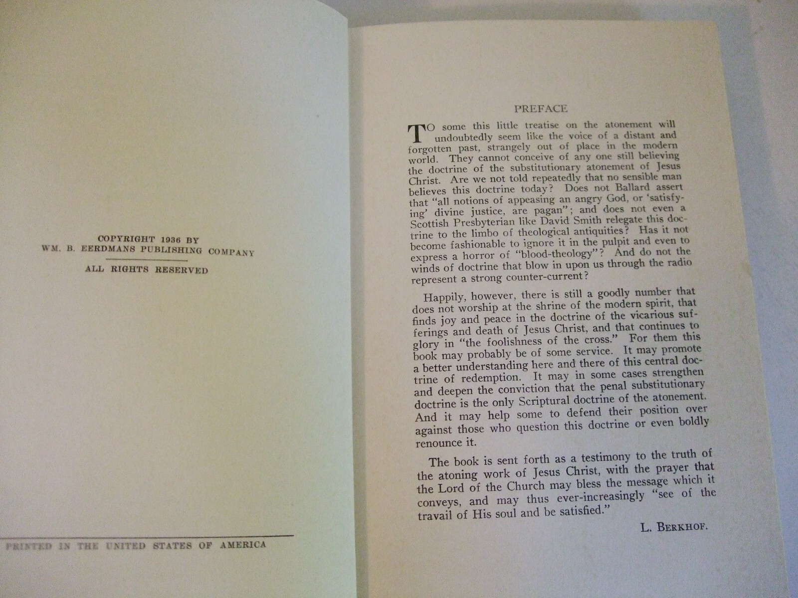 Vicarious Atonement through Christ by Louis Berkhof. Eerdmans, 1936. Reformed