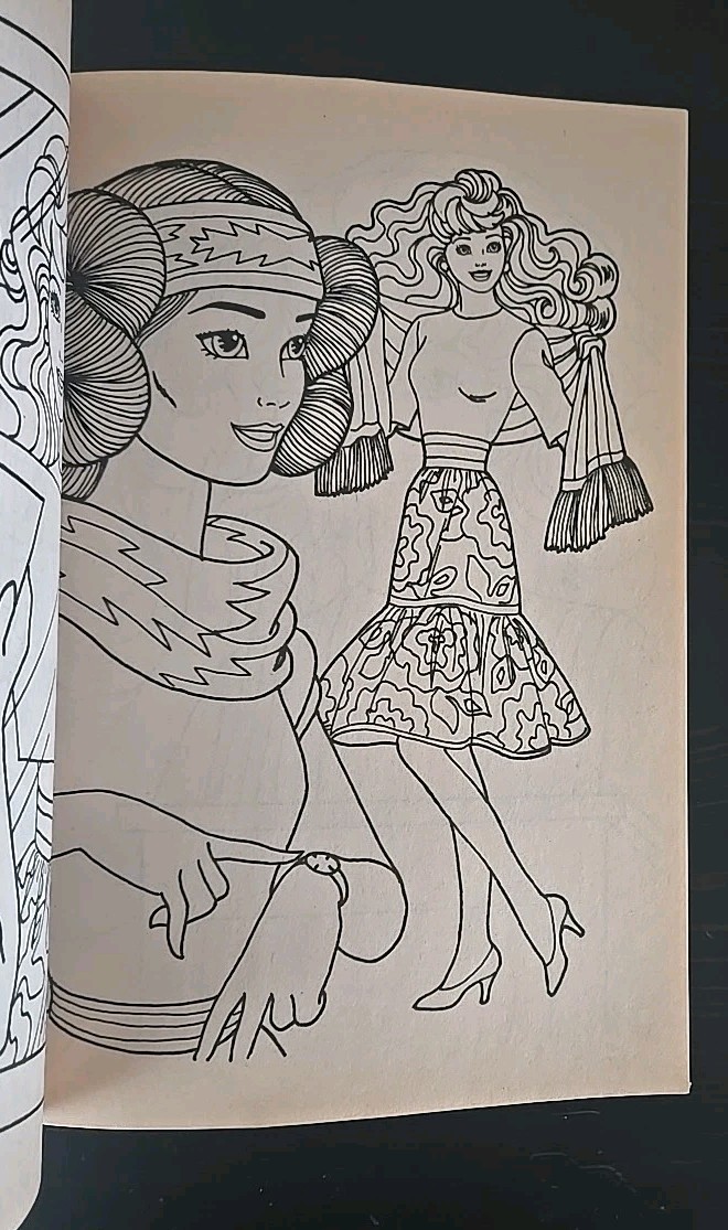 Vintage 1990 Mattel BARBIE Coloring Book A TRIP TO SANTA FE Golden # 1218-5 NOS