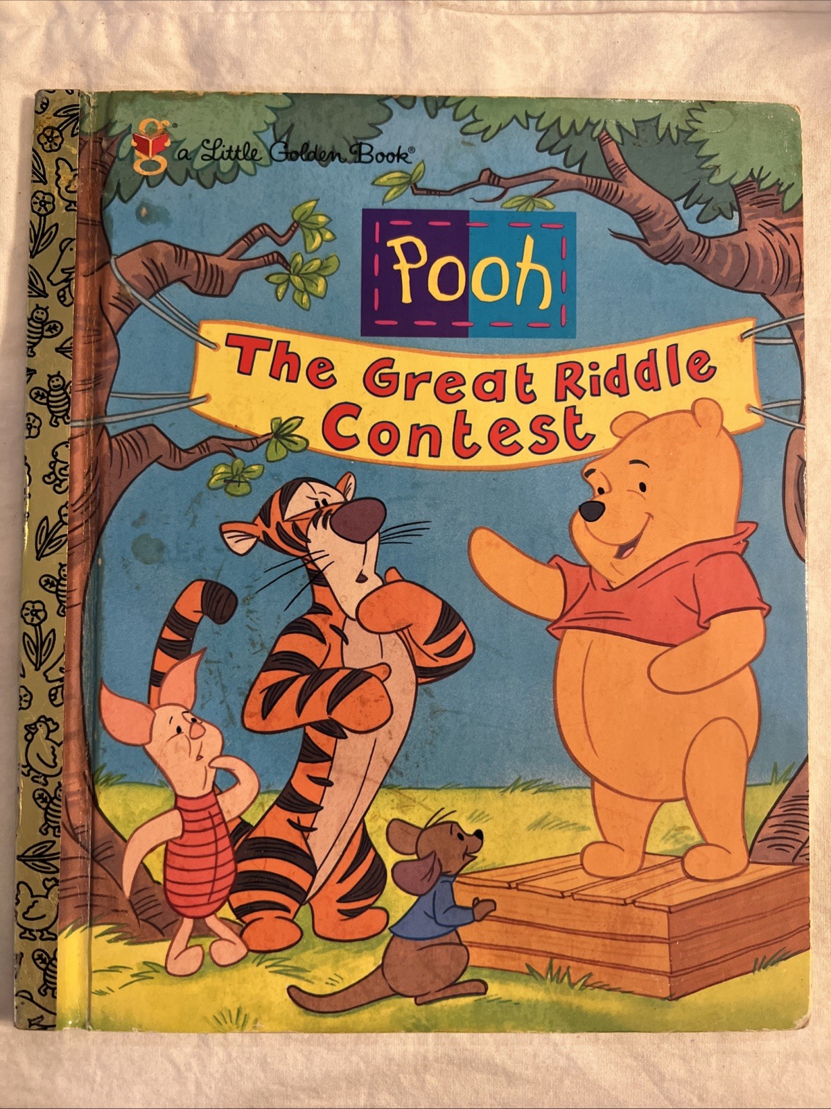 Vintage A Little Golden Book Pooh The Great Riddle Contest 2000 #2476
