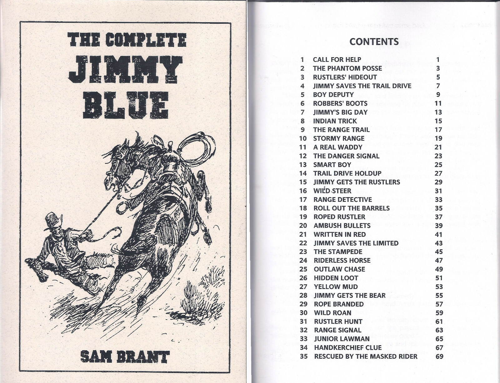 The Complete Jimmy Blue – Sam Brant Western Short Story Omnibus – 2020 Chapbook