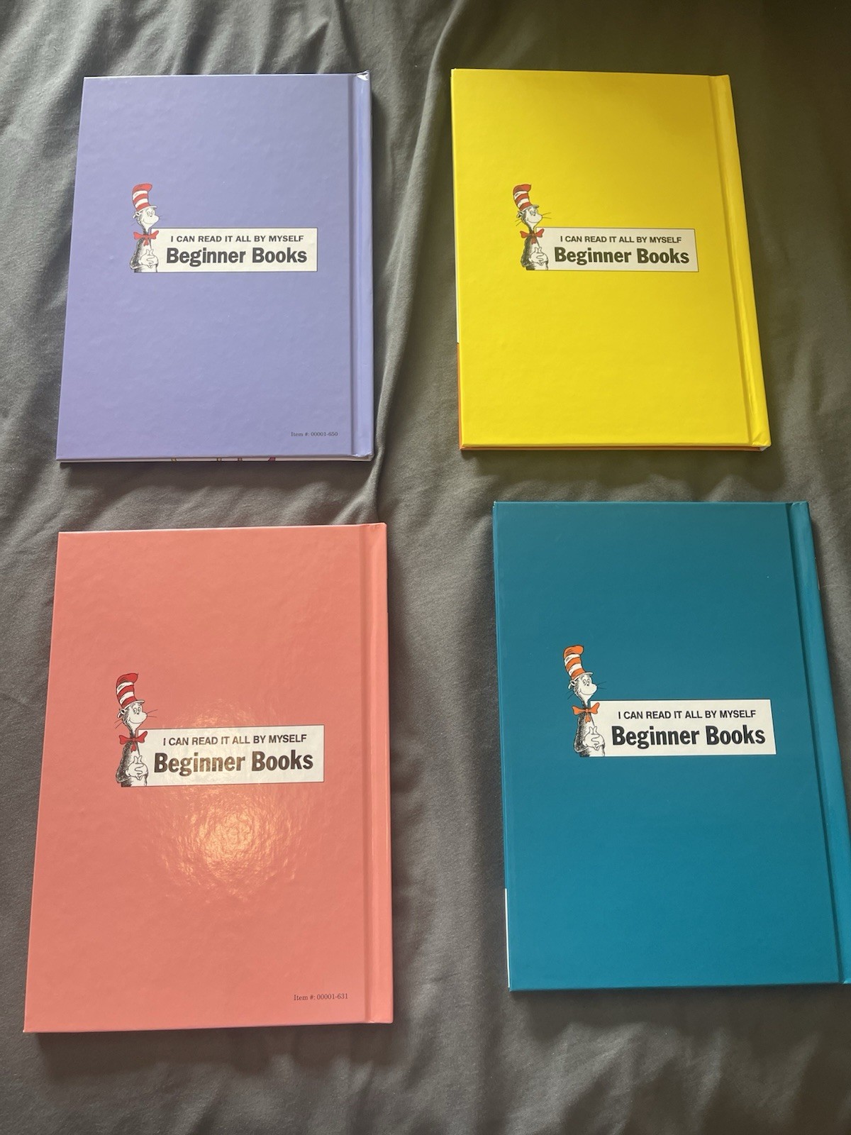 Four Dr Suess Book Club Edition Hardcover Books Including The Cat in the Hat-A7