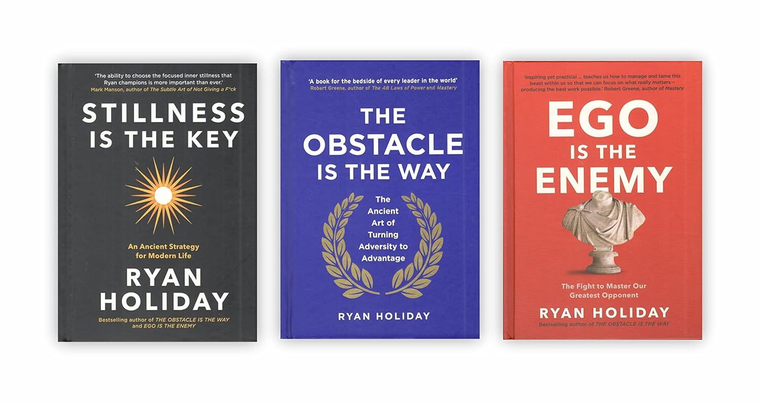 Ego Is The Enemy, The Obstacle , Stillness Is The Key Hardcover 3 book Set