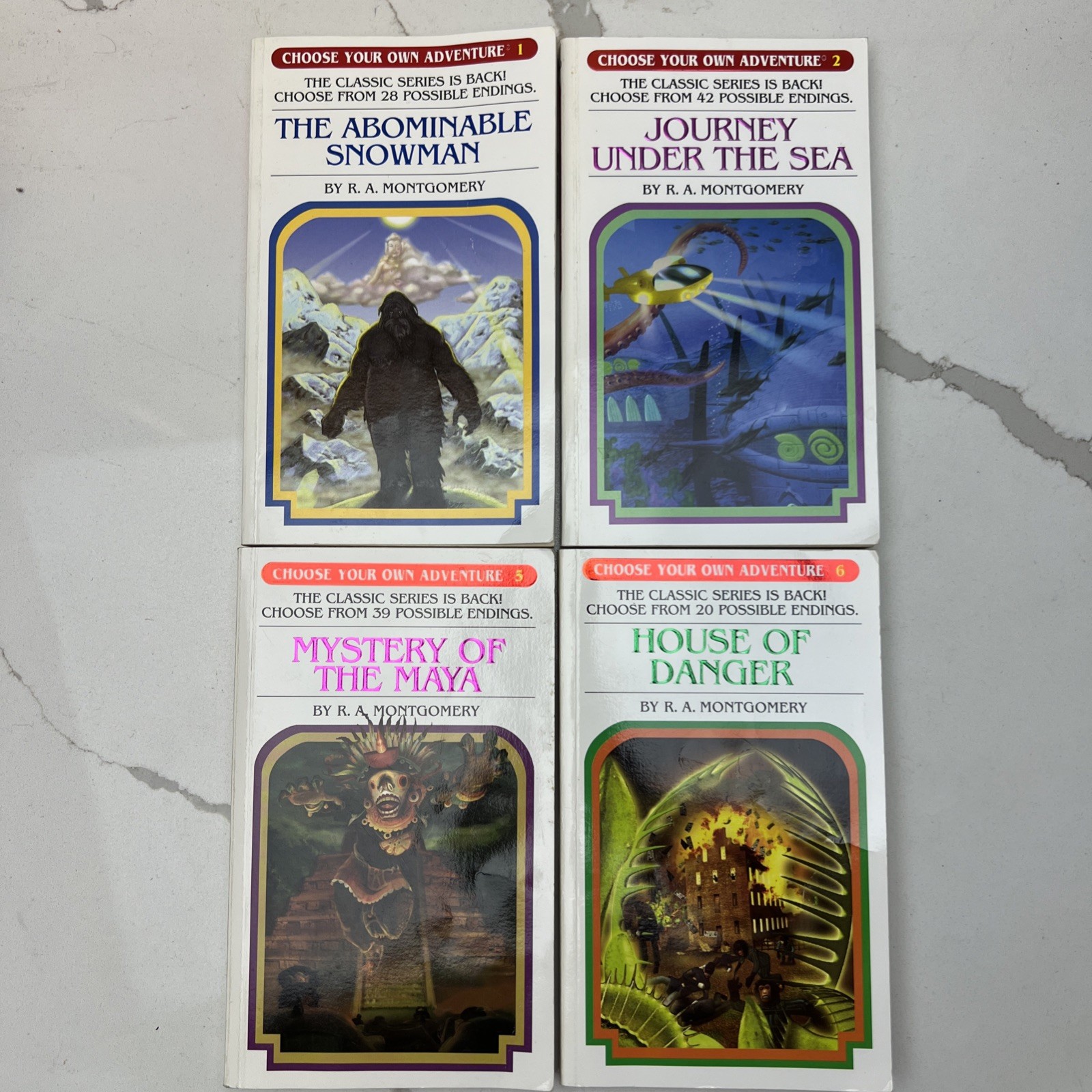 Set of 4 Choose Your Own Adventure Books R.A. Montgomery 2005 #1, 2, 5, 6 Good