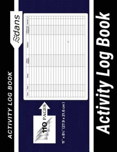Activity Log Book: dans 11″ x 8.5″ (27.9 x 21.6 cm ) Black 110 Pages – paper…