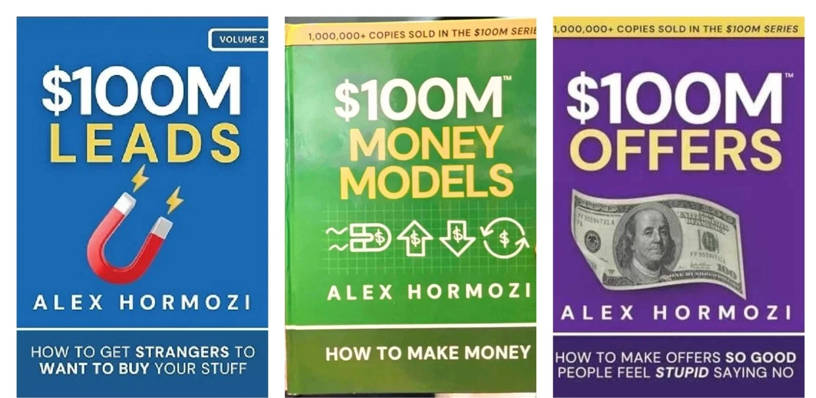 $100M Money Models+ $100M Offers+$100M Leads by Alex Hormozi PB USA STOCK BEST