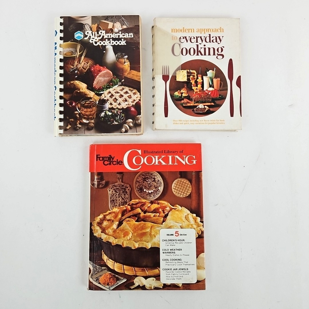 Cookbooks various lot-3, All American Cookbook, Modern Approach Everyday