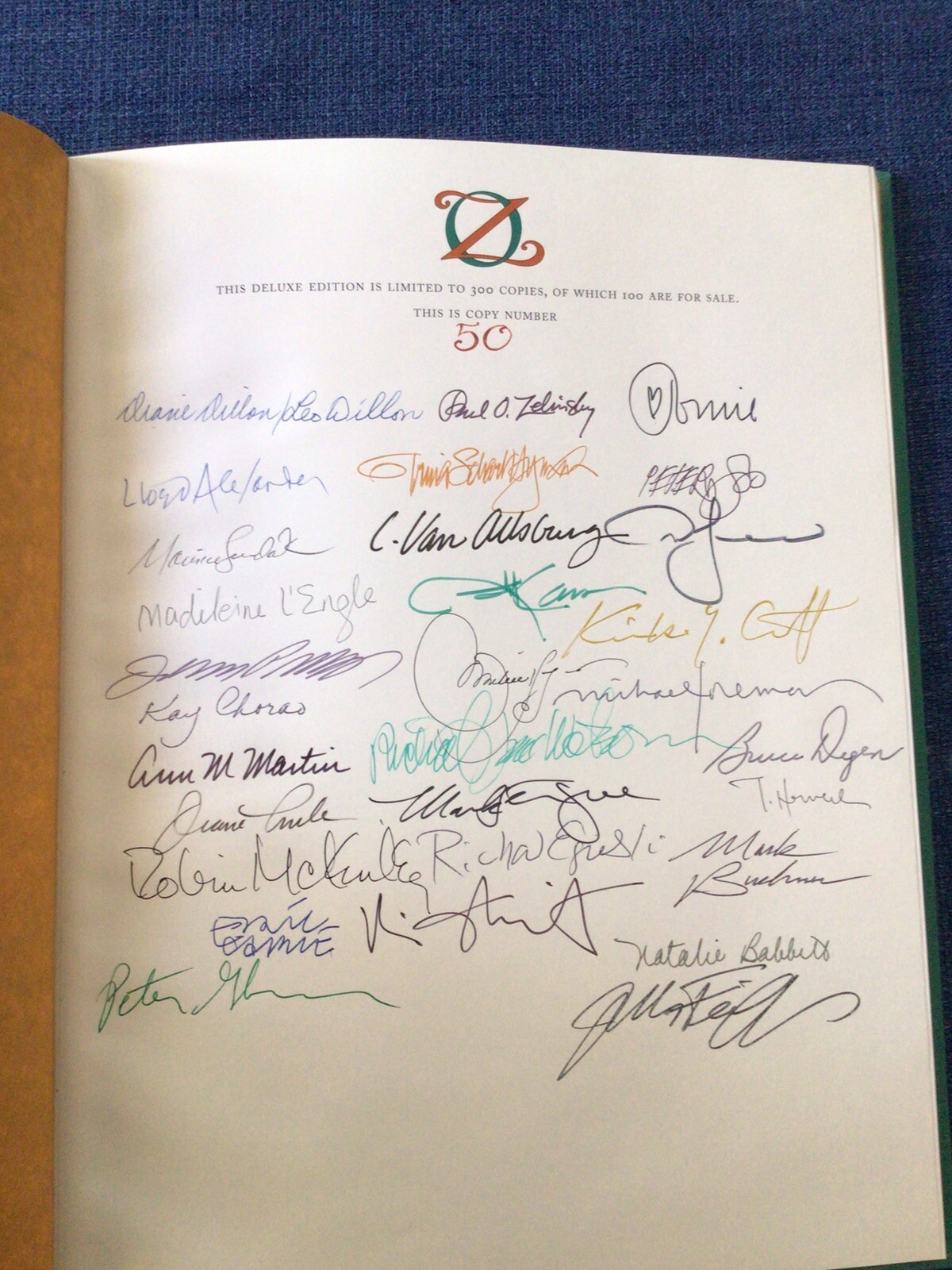 Oz, The Hundreth Anniversary Celebration – 50/300 Signed By 31 Sendak, L’Engle