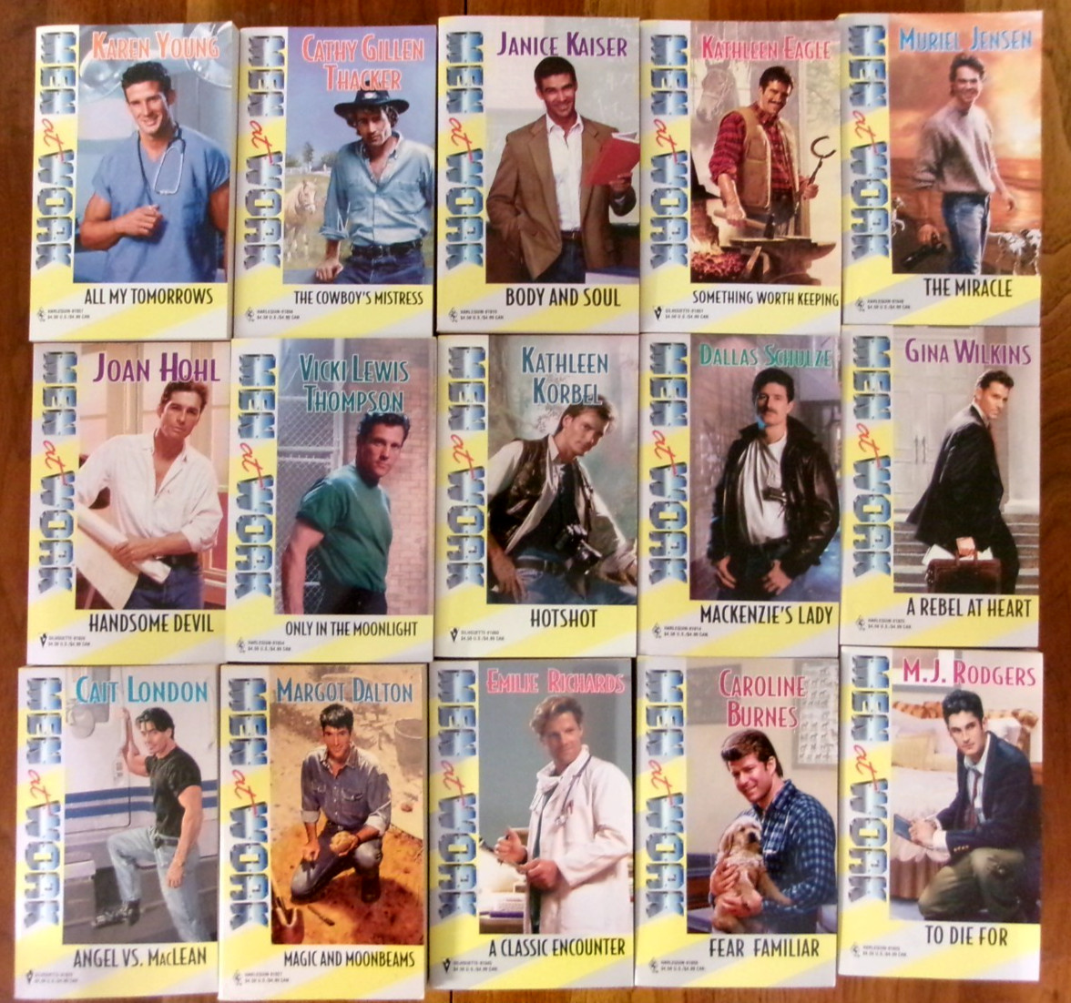 31 Harlequin ‘Men At Work’ Series Romance Novels Paperback Books 80’s/90s