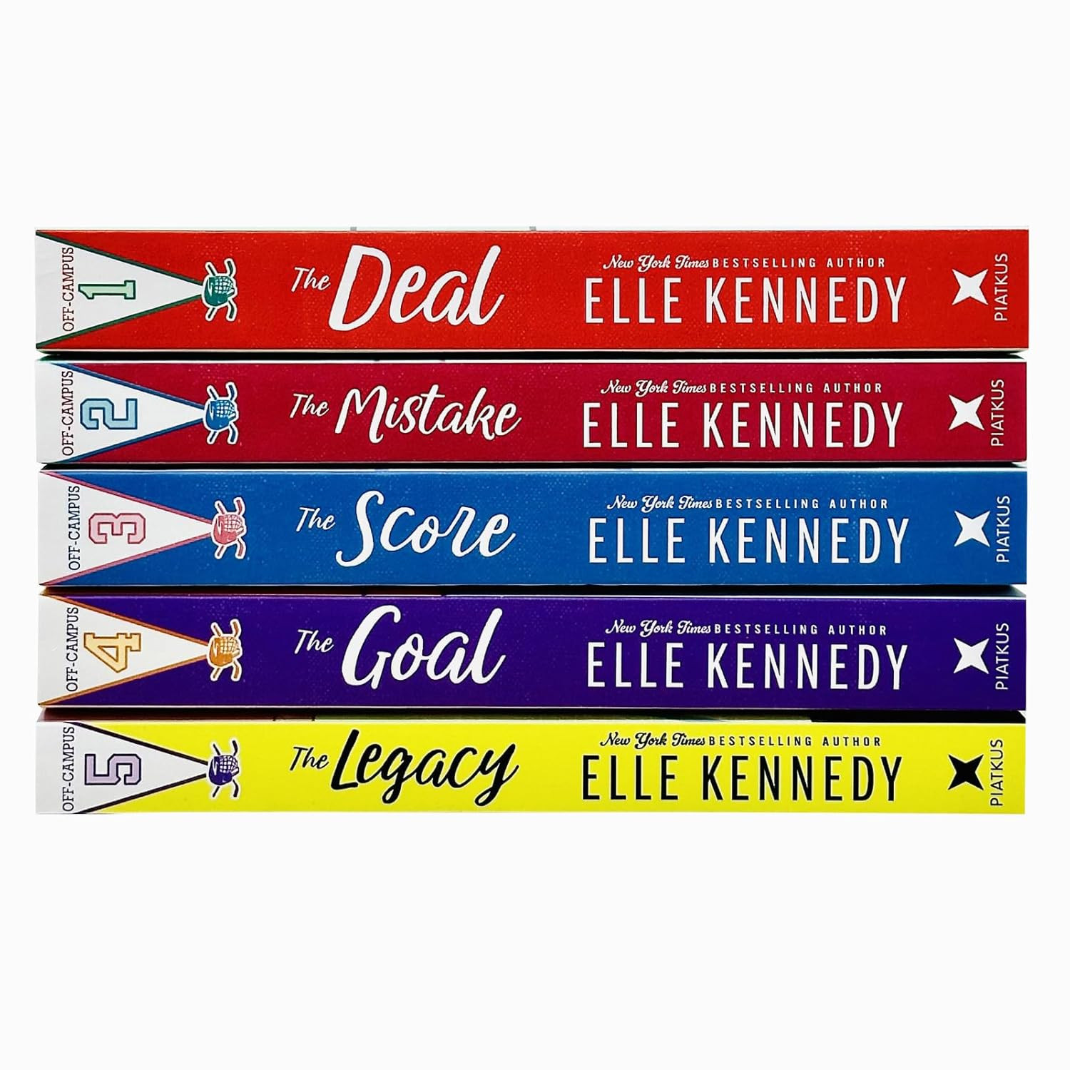 Off-Campus Series 5 Books Collection Set by Elle Kennedy (The Deal, Mistake, Sco