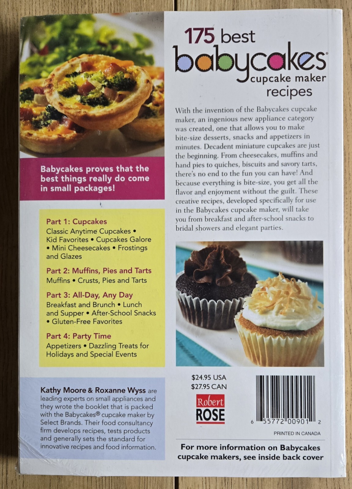 Babycakes Cupcake Cookbook, 175 Best Cupcake Maker Recipes, Sealed, 216 Pages