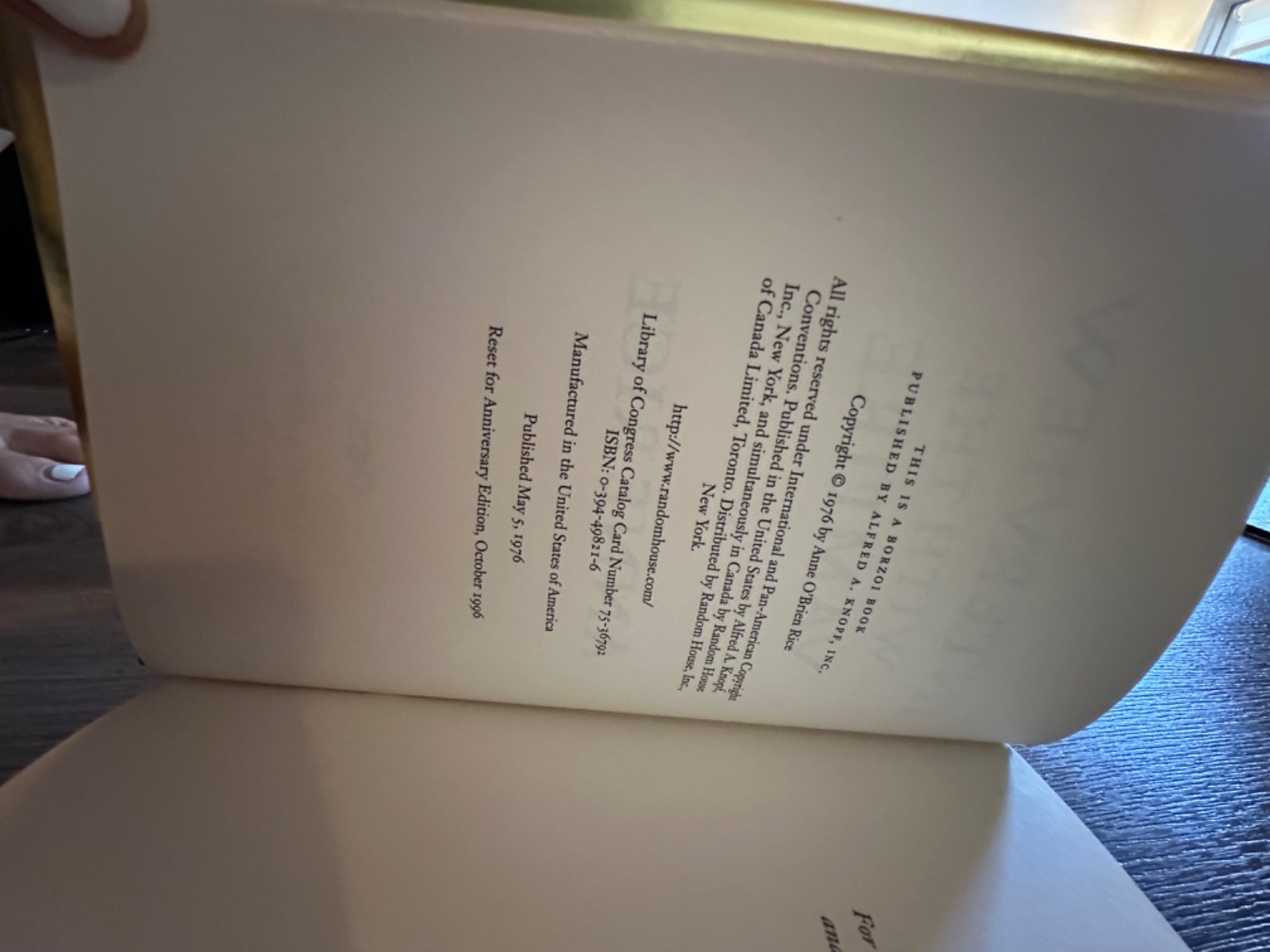 Interview with the Vampire : Anniversary Edition by Anne Rice (1976, Hardcover)