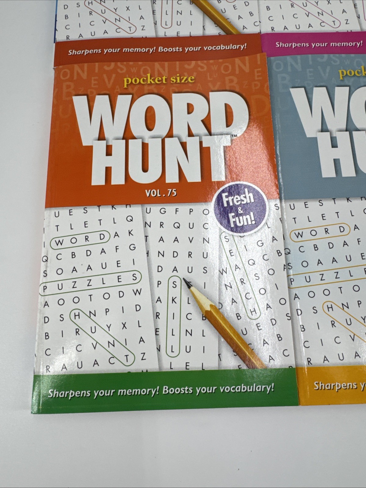 Lot Of 4 Papp Word Hunt Word Search Pocket Size Books NEW vol. 73-76