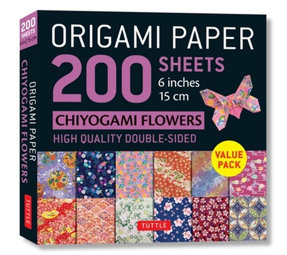 Origami Paper 200 Sheets Chiyogami Flowers 6 (15 CM): Tuttle Origami Paper: Doub