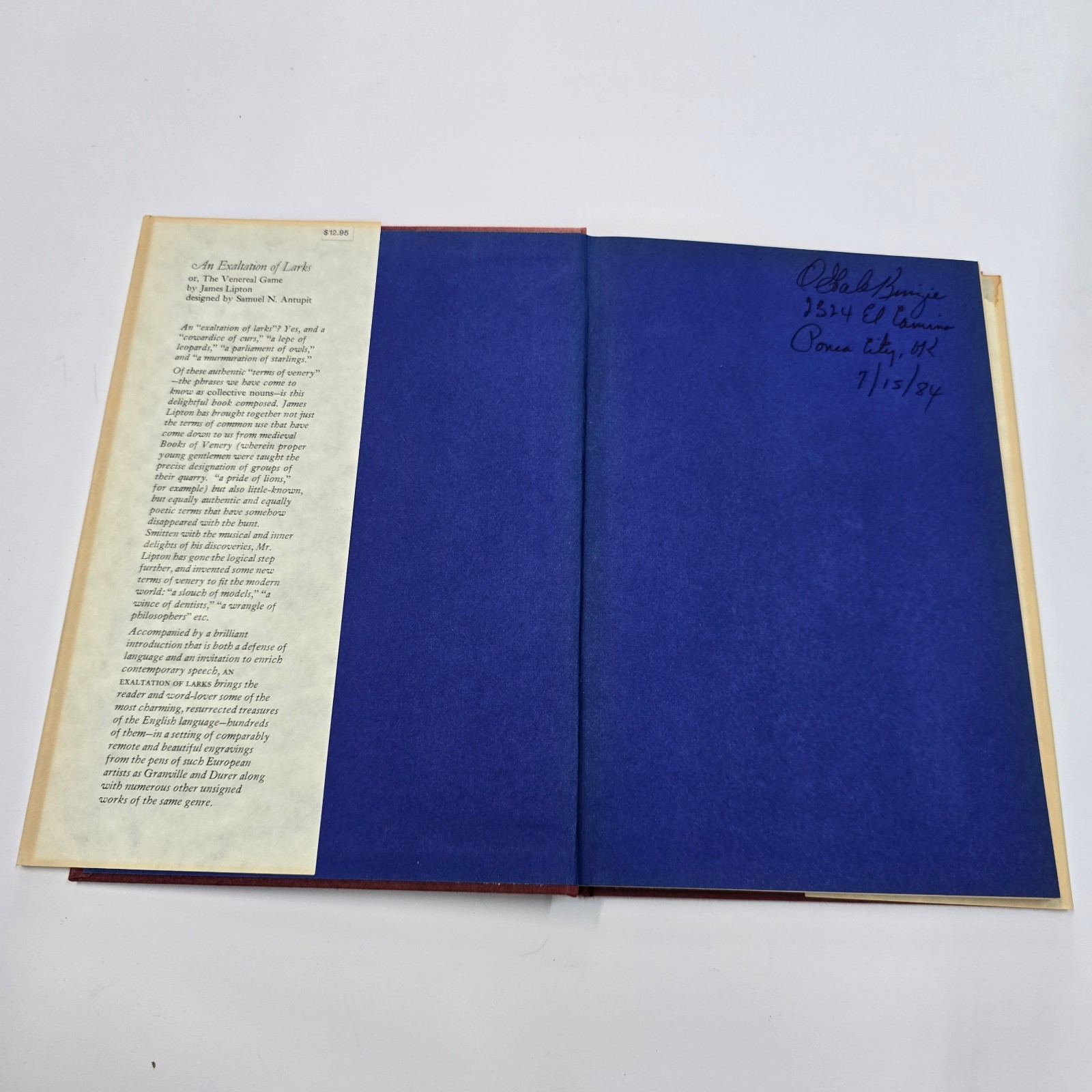 An Exaltation of Larks by James Lipton HC 1977 Expanded 2nd Edition Viking Press