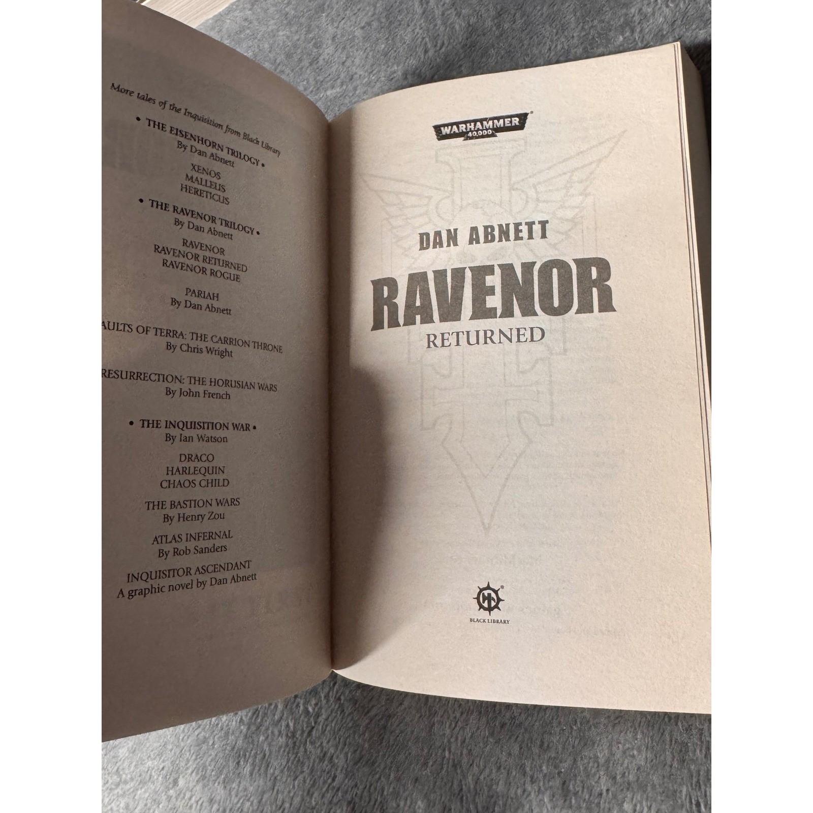 Ravenor Trilogy PB Book Set 1-3 Returned Rogue Dan Abnett Warhammer 40k
