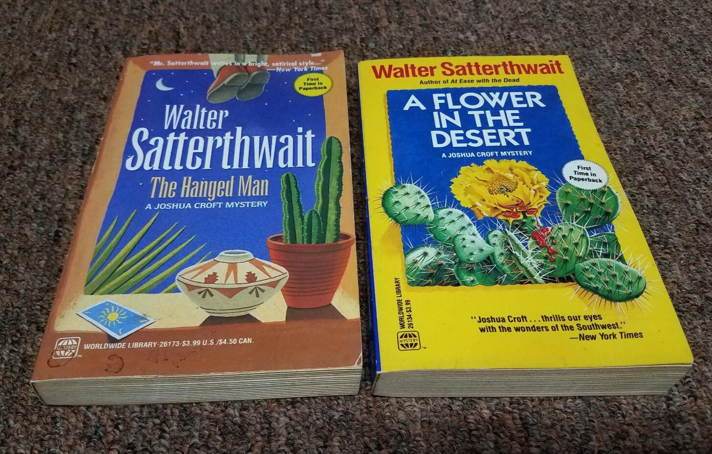 Lot of 2 murder mystery bks by Walter Satterthwait SERIES: JOSHUA CROFT MYSTERY
