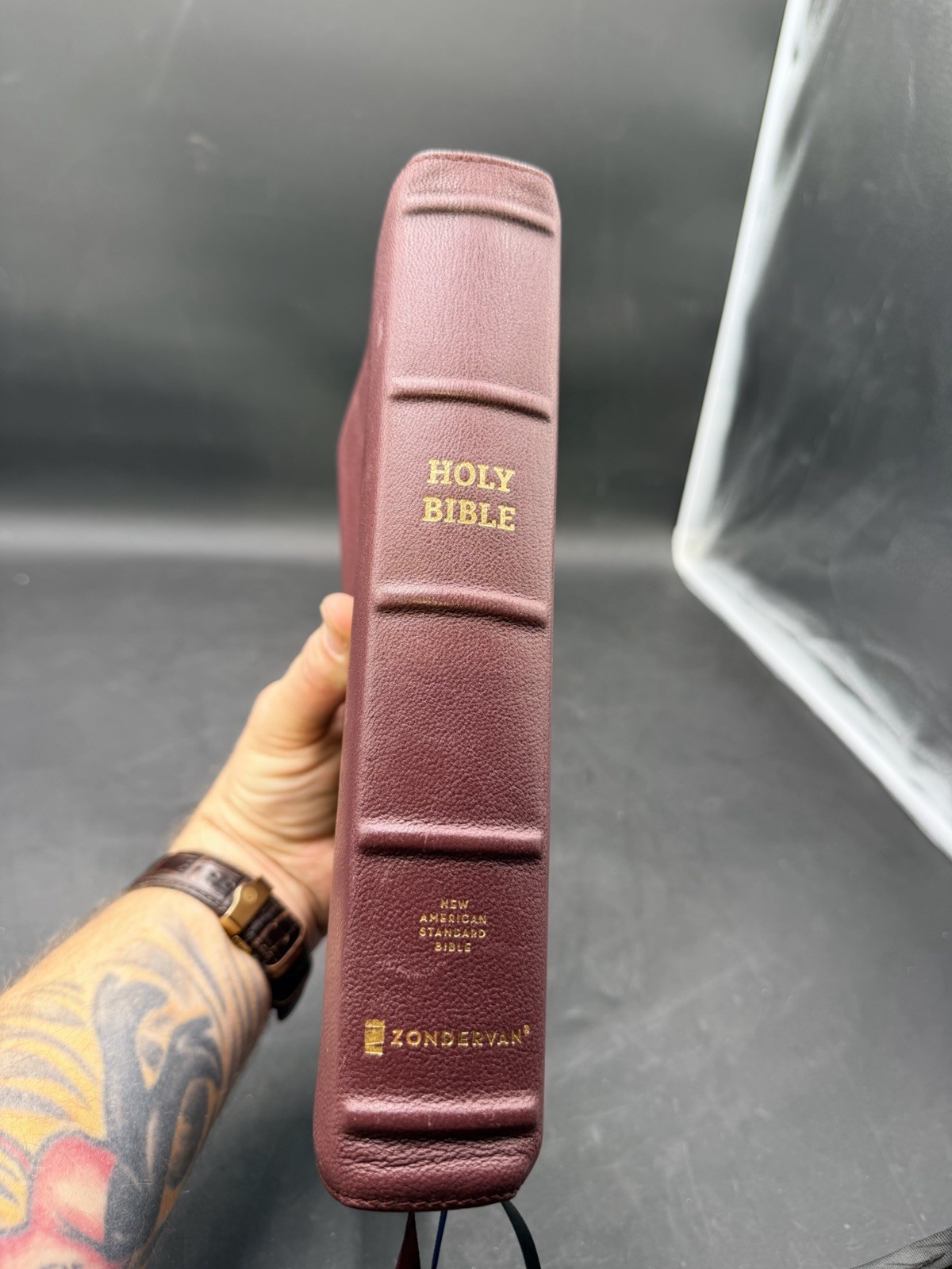 NASB, Single-Column Reference Bible, Wide Margin, Premium Goatskin Leather,…