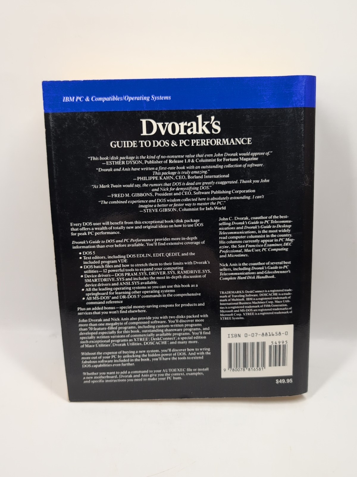 Vintage Electronics: Dvorak McGraw-Hill, Guide to DOS and PC Performance. 1991