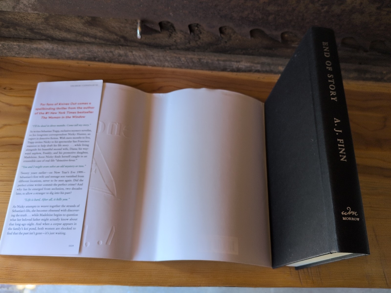 End of Story A.J. Finn Hardcover 1st Edition 1st Print 2024 Mystery Thriller