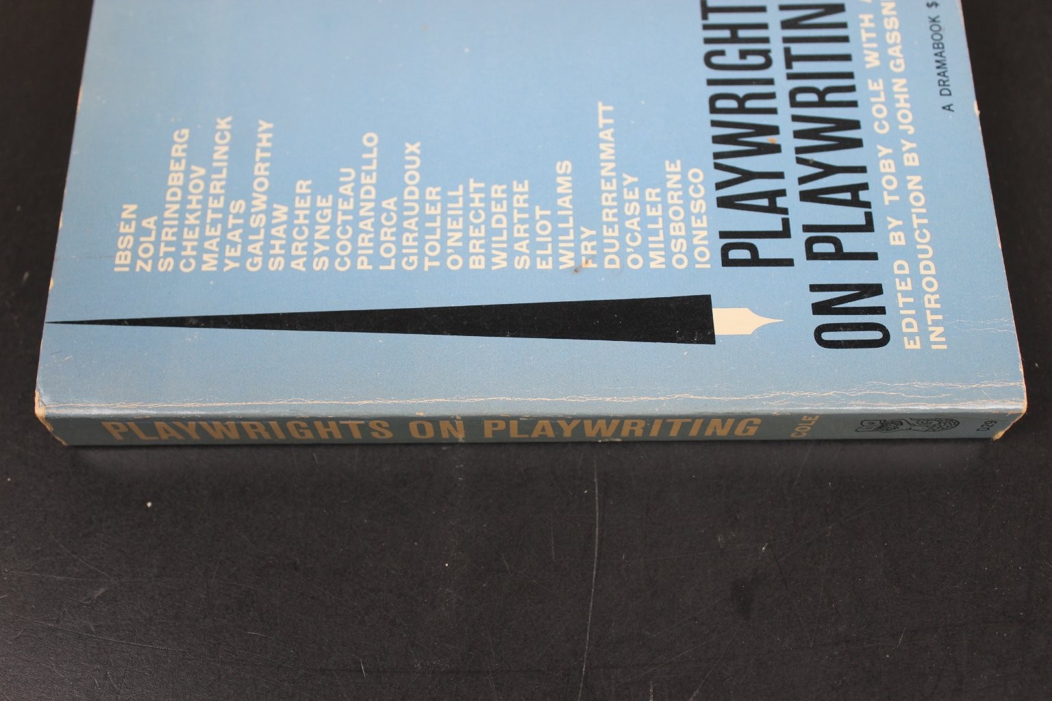 Playwrights on Playwriting Cole 1963 Drama Theory Anthology Hill & Wang PB ~VG
