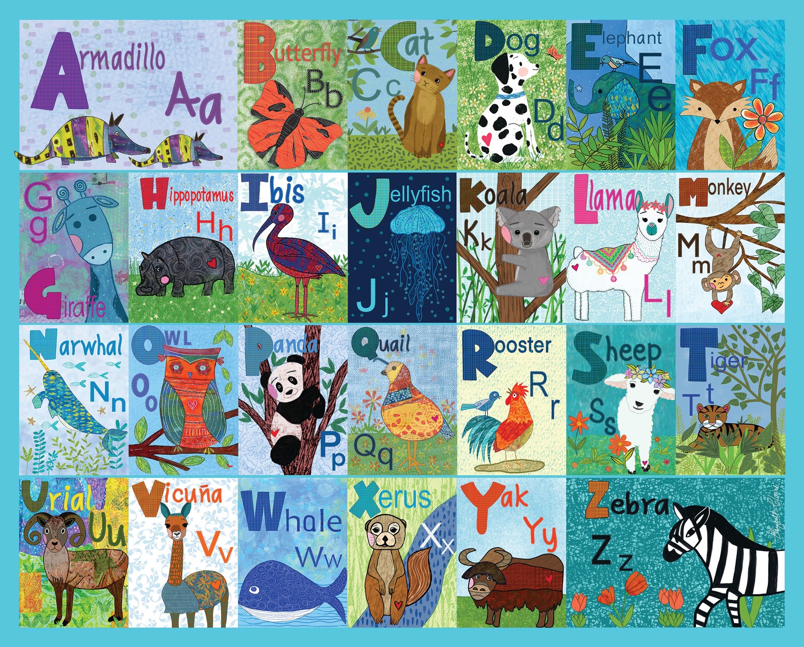Jigsaw Puzzle-ABC Animals W/Poster (300 Piece Soft Touch)