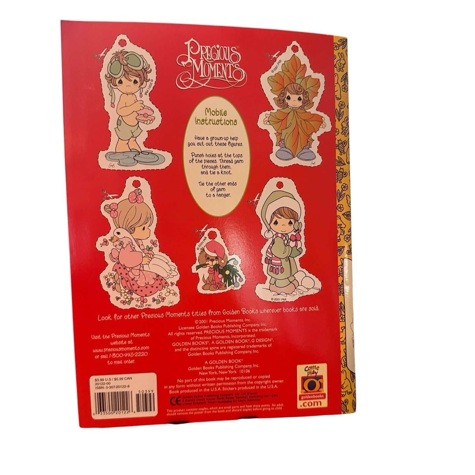 NEW VINTAGE PRECIOUS MOMENTS COLORING BOOK TOY – STICKERS Includes 5 Foot Banner