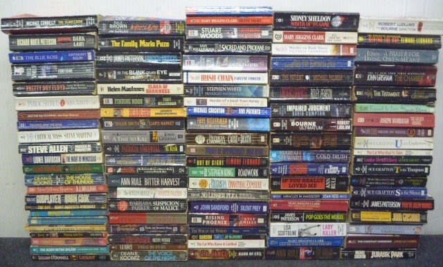 Lot of 10 Mystery Thriller Suspense Fiction Paperbacks Books RANDOM*MIX UNSORTED