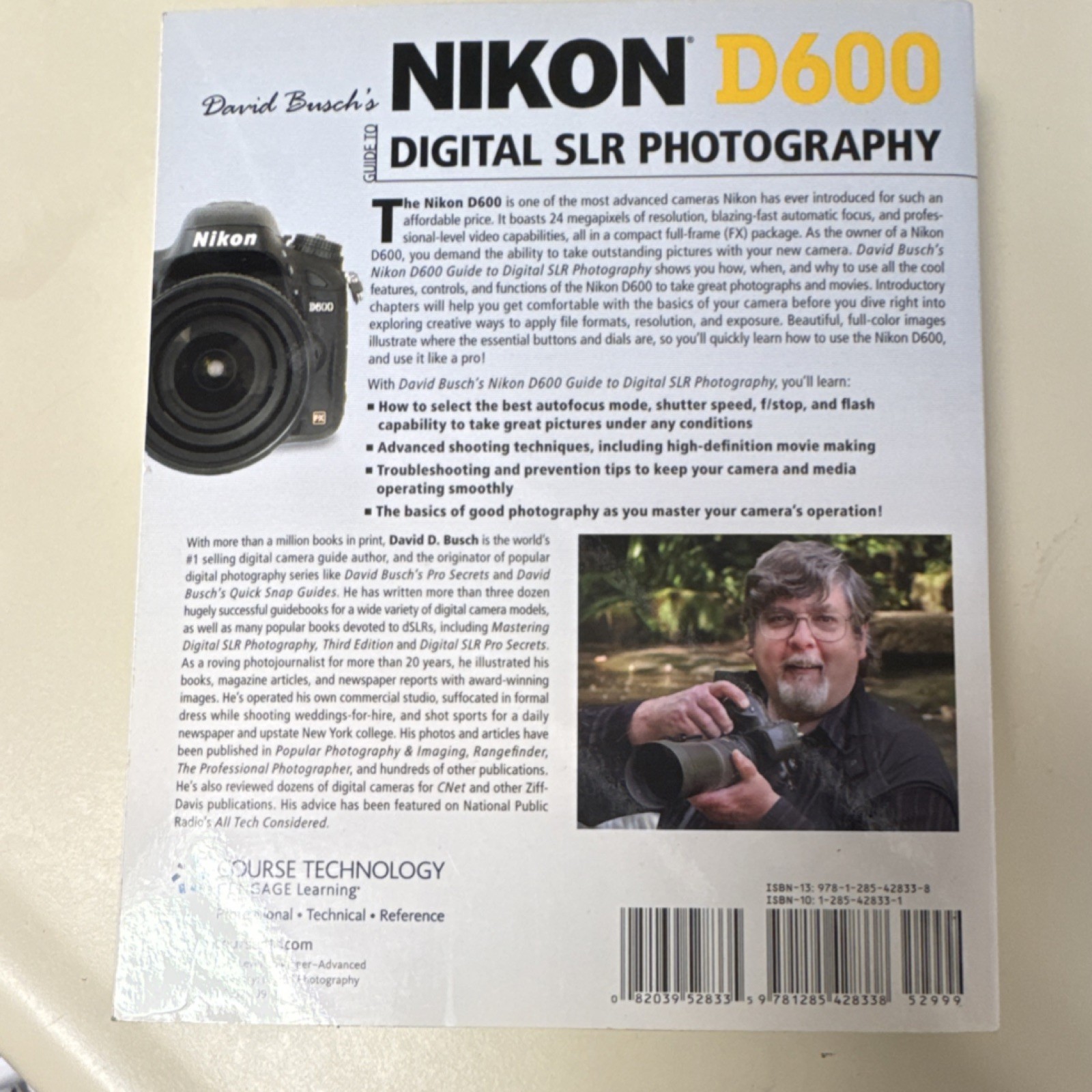 David Busch’s Nikon D600 Guide David D Busch Cengage 2014 Paperback