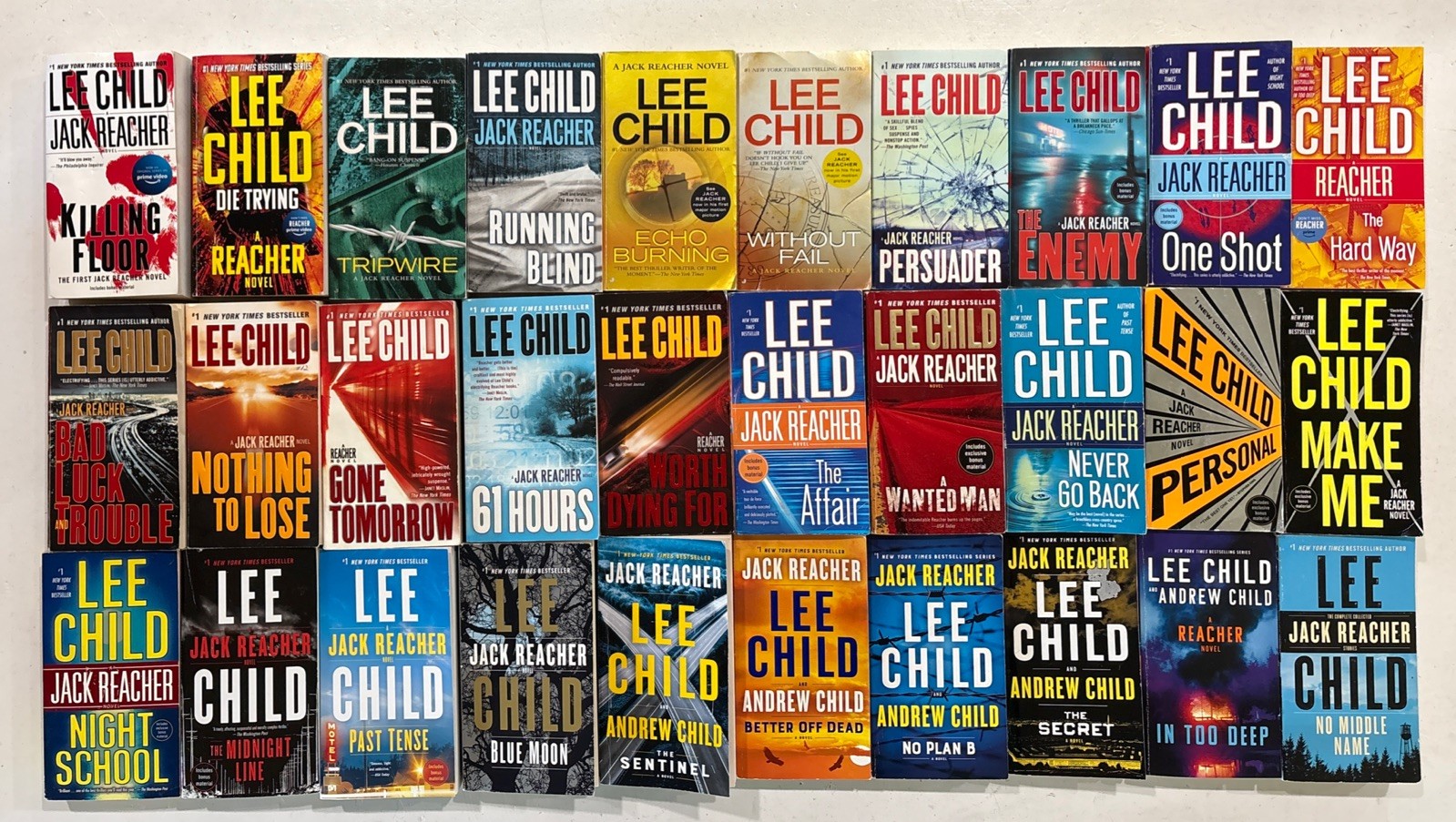 Complete JACK REACHER Series By LEE CHILD Books 1-30 Paperback Lot Set Prime TV