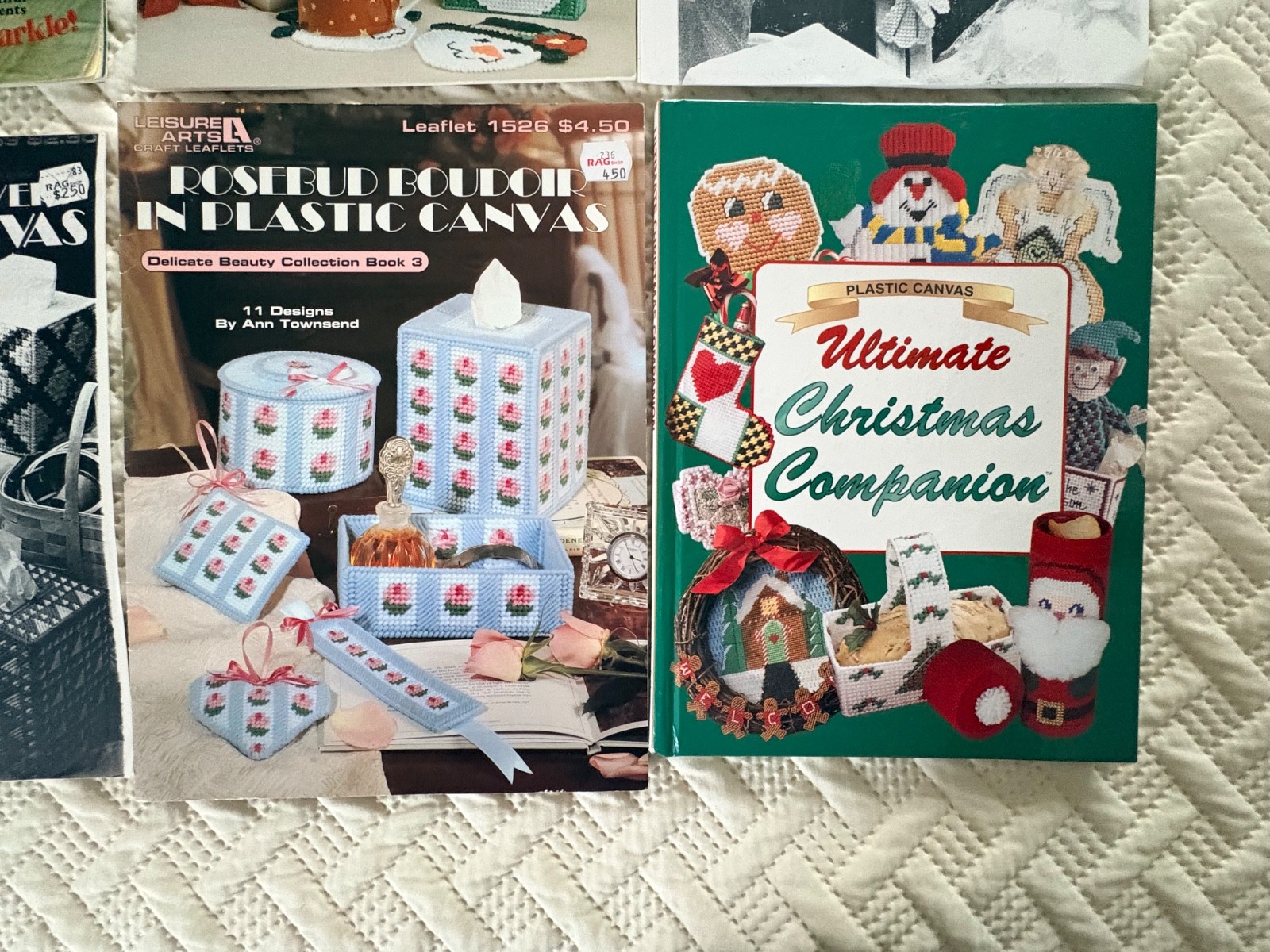 Lot PLASTIC CANVAS Project Books Patterns Christmas Holidays Hard Cover Leaflets
