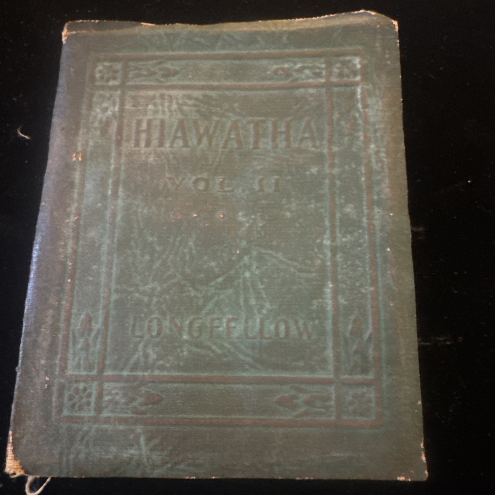 4 Antique Little Leather Library Miniature Books – Green Covers – Early 1900s