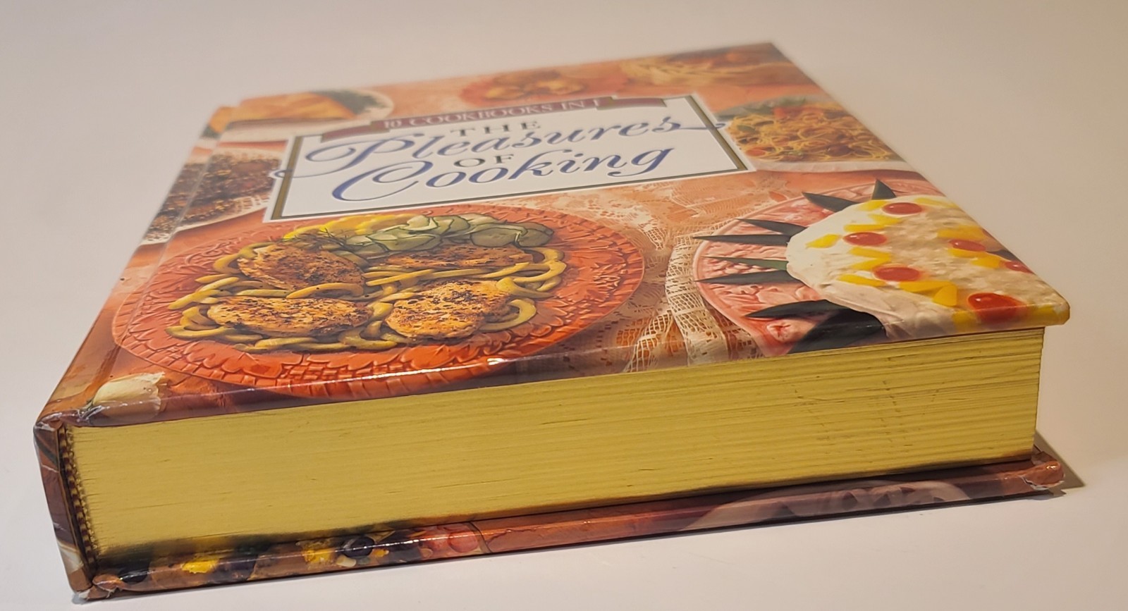 GOLD GILDED EDGES The Pleasures of Cooking 10 Cookbooks in 1 Deluxe 1993 Vintage
