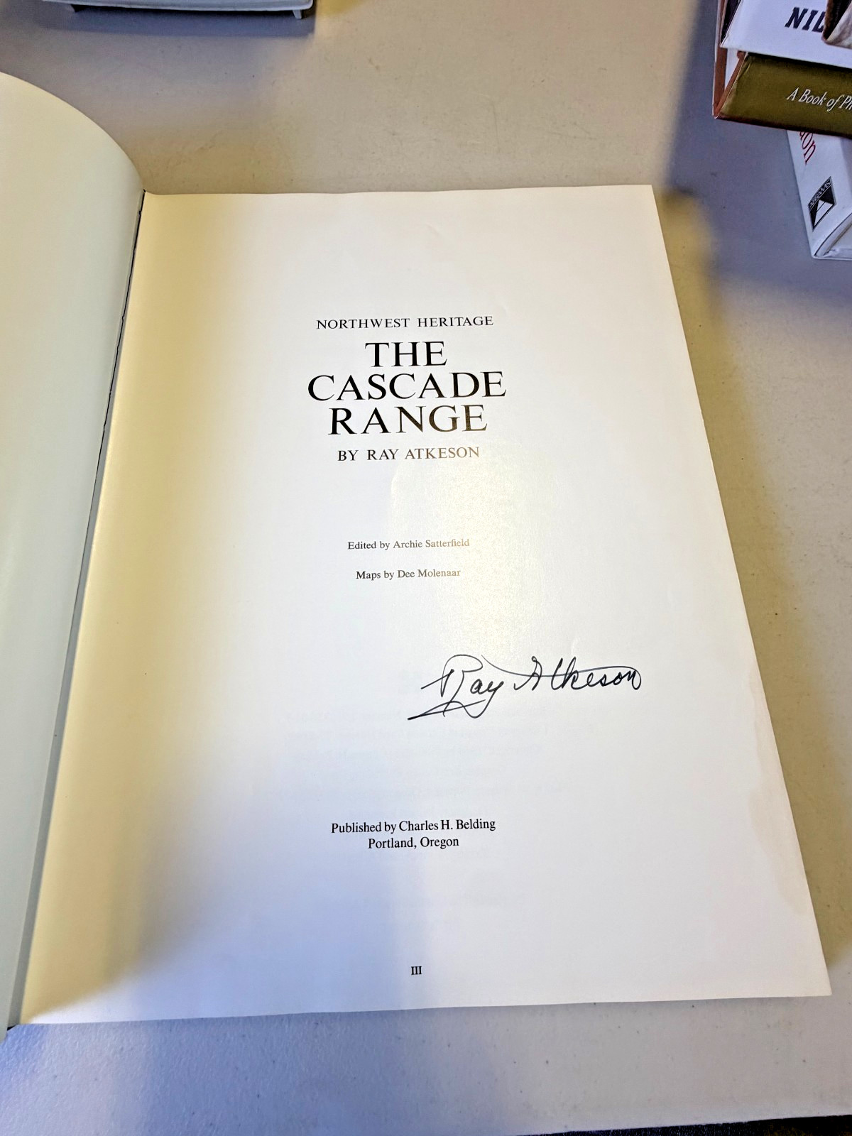 The Cascade Range SIGNED by Ray Atkeson HCDJ 1969 Large Oregon Photography Book