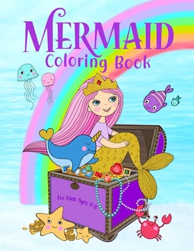 Mermaid Coloring Book for Kids Ages…, Coloring, Two H