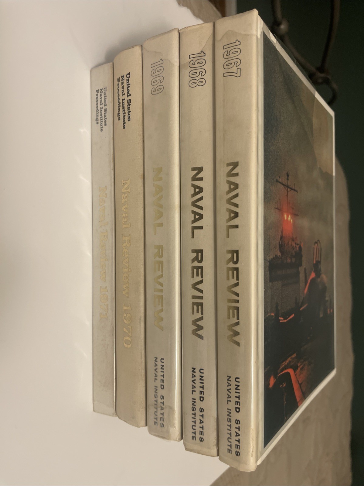 Lot of 1967-1971 Proceedings of The U.S. Naval Institute Hardcover Naval Reviews