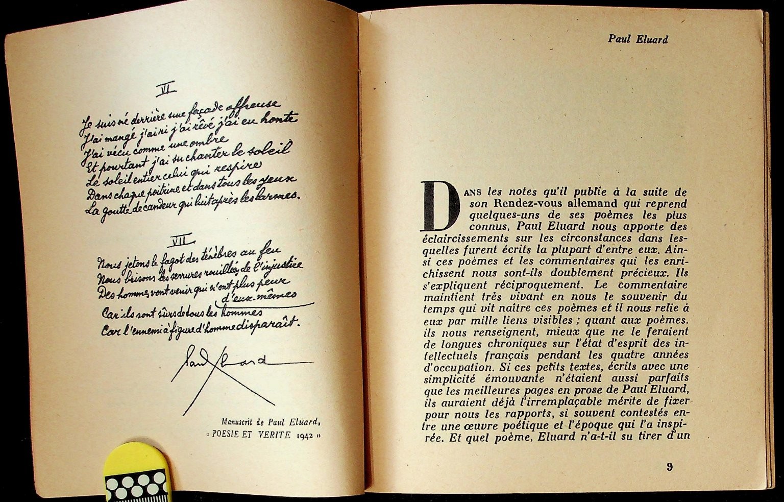 Paul Eluard by Louis Parrot Pierre Seghers Poetes d’Aujourd’hui 1 Poetry French