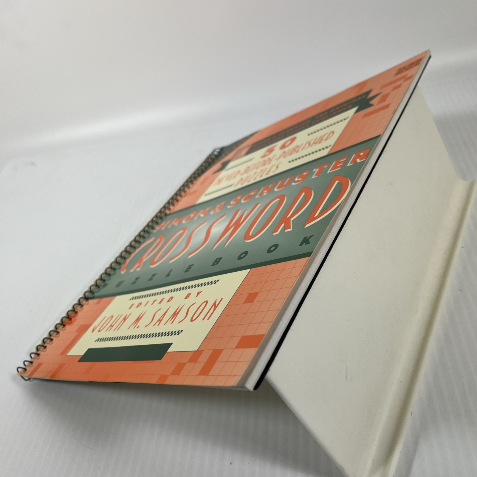 Simon & Schuster Crossword Puzzle Book By John M. Samson Spiral Bound 1997
