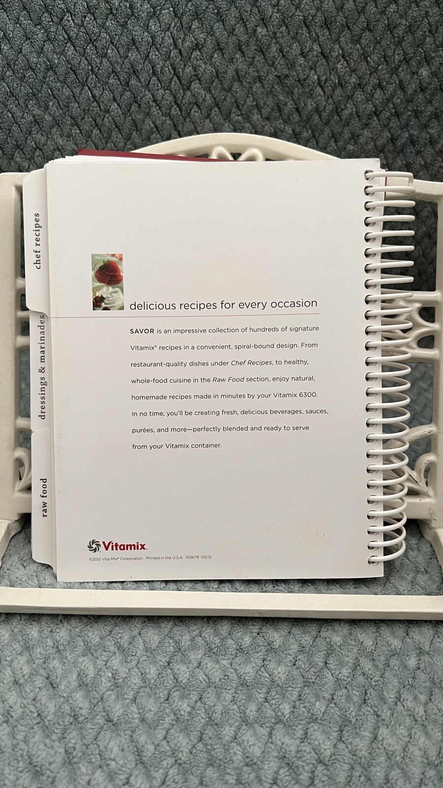 VITAMIX 6300 2012 SAVOR Recipes Vita-Mix Spiral Bound Cookbook