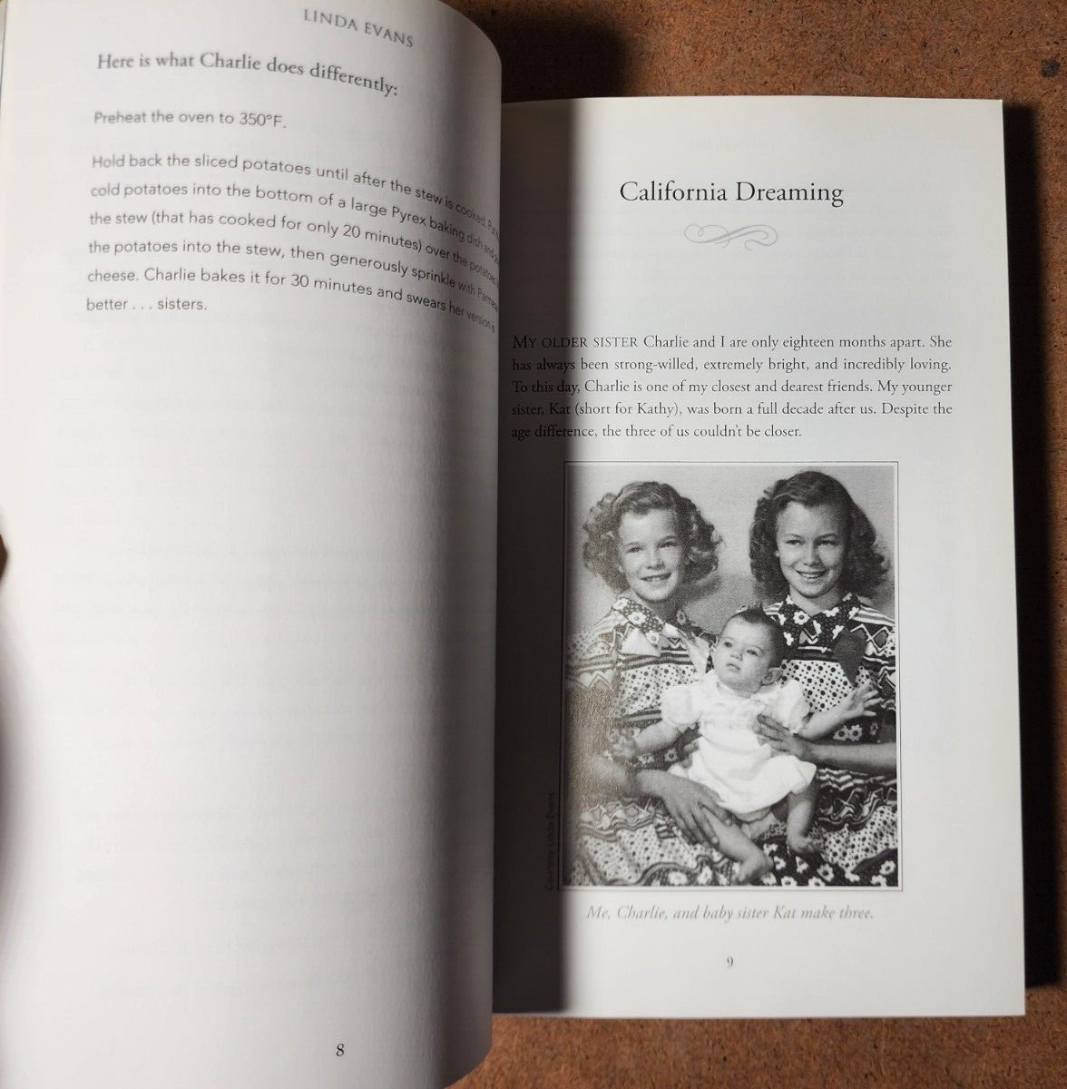 RECIPES FOR LIFE : My Memories by LINDA EVANS – Book & Autograph of Linda Evans