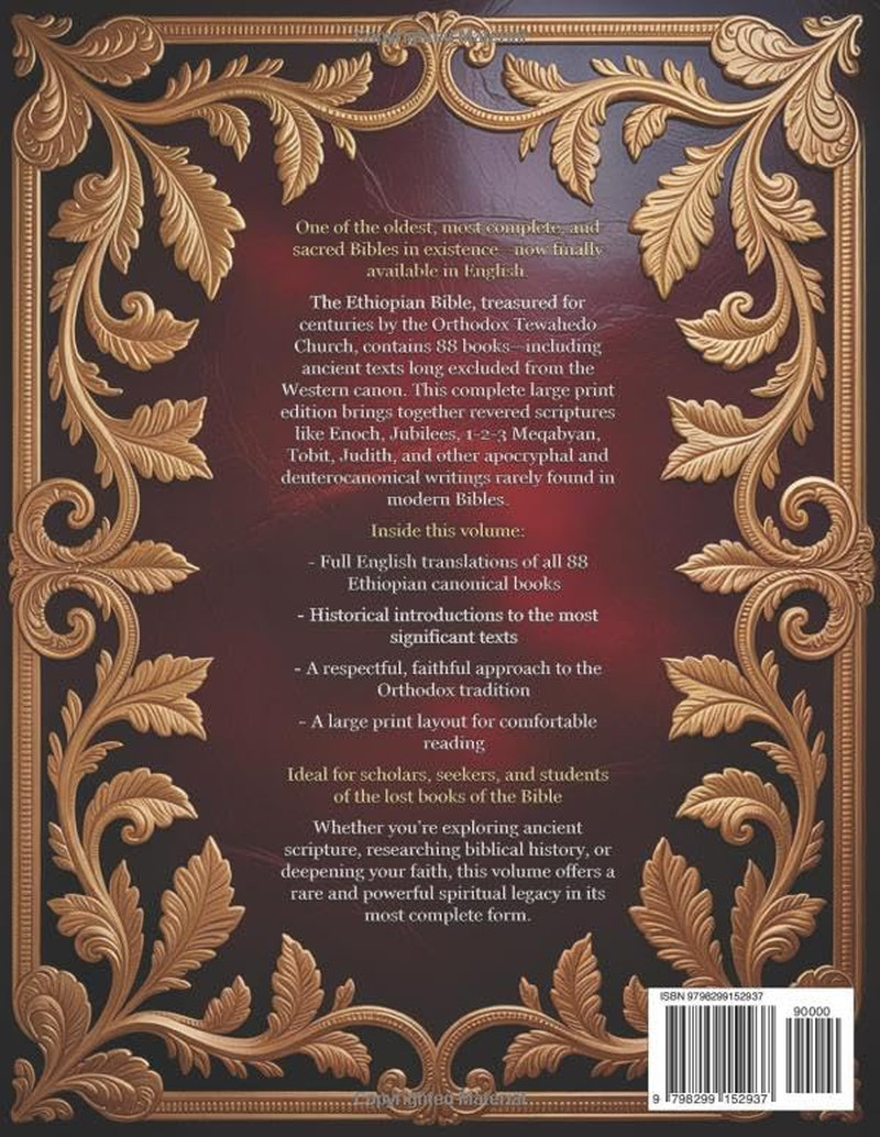 The Ethiopian Bible in English – Complete Large Print Edition: Includes All 88 B